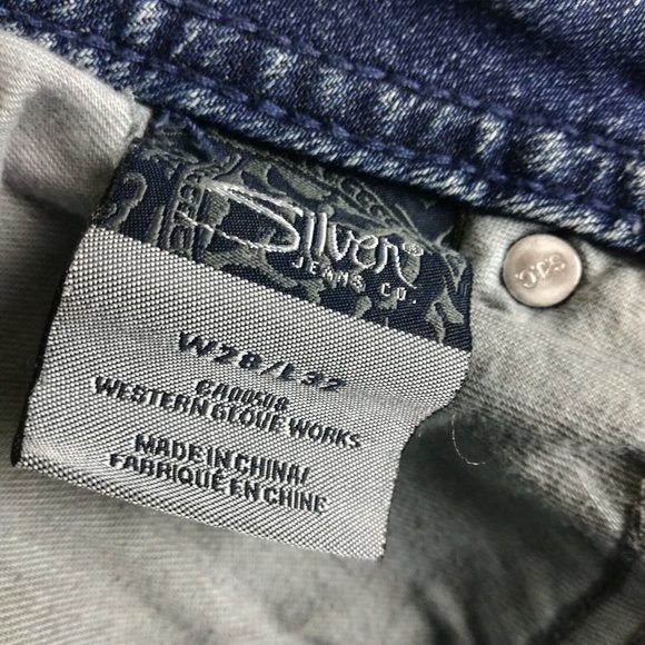 Silver Womens Jeans Suki Surplus Boot Cut Blue Denim Stone Wash Flap Pocket 28 - Picture 14 of 15